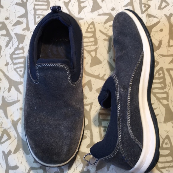 Lands' End Shoes - Land’s  End Brushed Suede Faded Blue 7 1/2 B